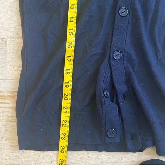 Armani Exchange wool blend button up cardigan in navy blue - Picture 9 of 9